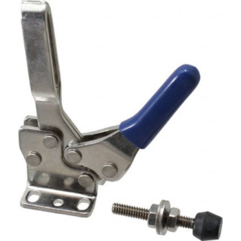 Gibraltar 250 Lb Holding Capacity, Horizontal Handle, Manual Hold Down Toggle Clamp 61 Handle Movement, 91 Bar Opening, U-Bar, Flanged Base, Electro-Plated Zinc, Stainless Steel GIB-D-217USS – 75134882