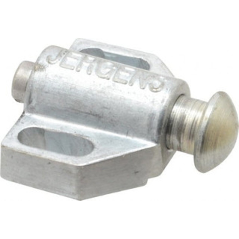 Jergens 15/16 Base Width, 1/8 Stroke Len, 3/8 Stop Head OD, 21/32 Btw Mt Hole Ctrs, 19/32 Btw Mt Hole & Edge, Round Spring Locating Stop 13/32 Overall Height, 11/16 Body Len x 15/16 Body Width, 7/32 Base Thickness 36101 – 82436015