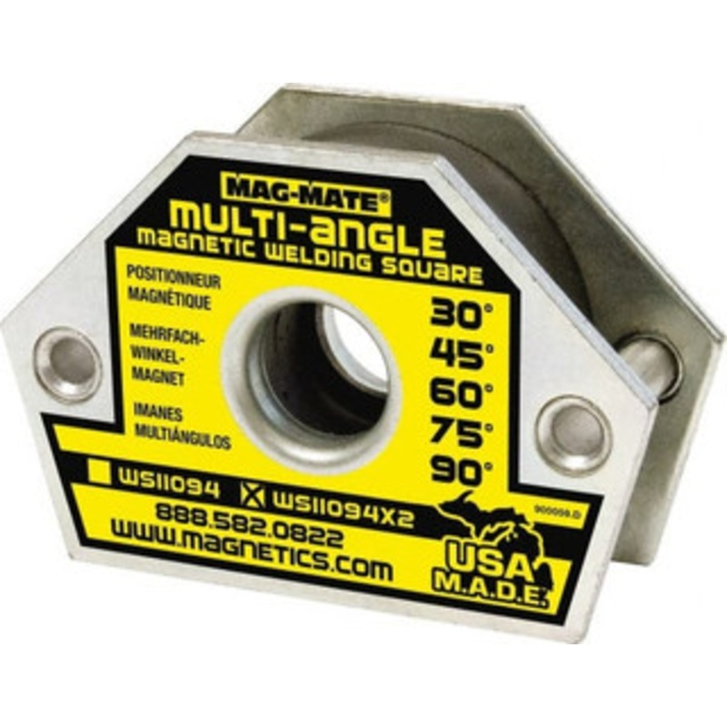 Mag-Mate 4-3/8 Wide x 1-9/16 Deep x 3 High Ceramic Magnetic Welding & Fabrication Square 110 Lb Average Pull Force WS11094X2 – 45654324
