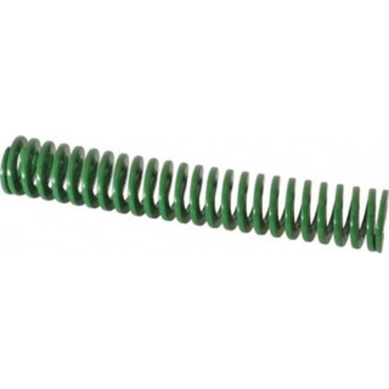 Danly 3/4 Hole Diam, 3/8 Rod Diam, 4-1/2 Free Length, Green Die Spring 6 Lb Max Deflection, 1.8 Max Deflection, Light Duty, Chromium Vanadium Steel 9-1218-11 – 76010701