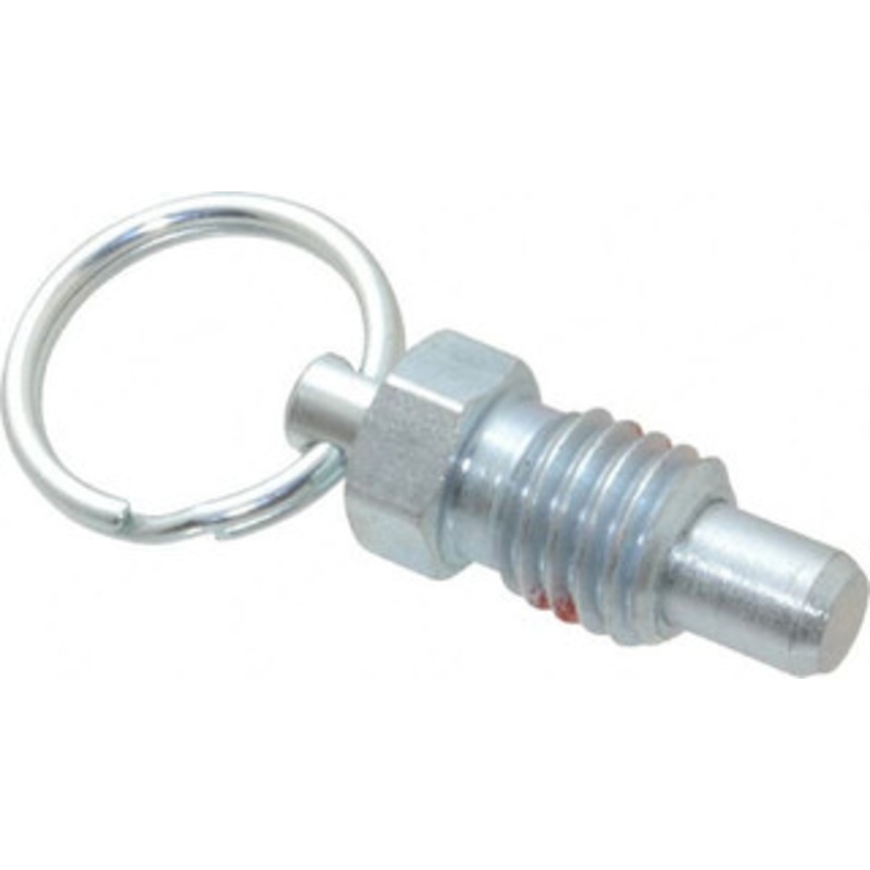Gibraltar 1/2-13, 0.43 Thread Length, 0.31 Plunger Diam, 0.38 Plunger Projection, 1 Lb Init to 4 Lb Final End Force, Steel Pull Ring Plunger 0.56 Len Under Head, 0.81 Body Len, 1 Ring Diam, 1.06 Plunger Len, 1/2 Hex PR50-PT-G – 67974949