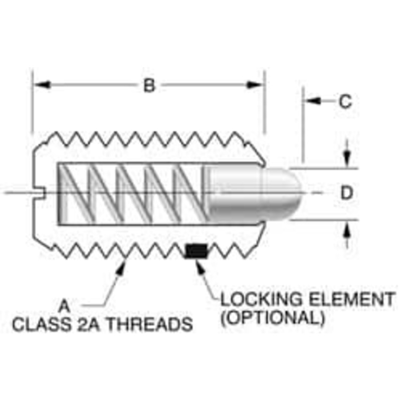 Gibraltar 1/2-13, 3/4 Thread Length, 0.151 Plunger Projection, Stainless Steel Threaded Spring Plunger 1/4 Max Plunger Diam, 0.75 Plunger Length, 5 Lb Init End Force, 28.5 Lb Final End Force SSW10-8S-PT-G – 73260341