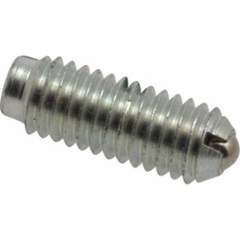 Gibraltar 10-32, 0.093 Ball Diam, 33/64 Body Length, 0.025 Max Ball Reach, Threaded Ball Plunger Steel Body, Steel Ball, 0.5 Lb Initial End Force, 1.5 Lb Final End Force, Locking Element 10005-G – 65219859