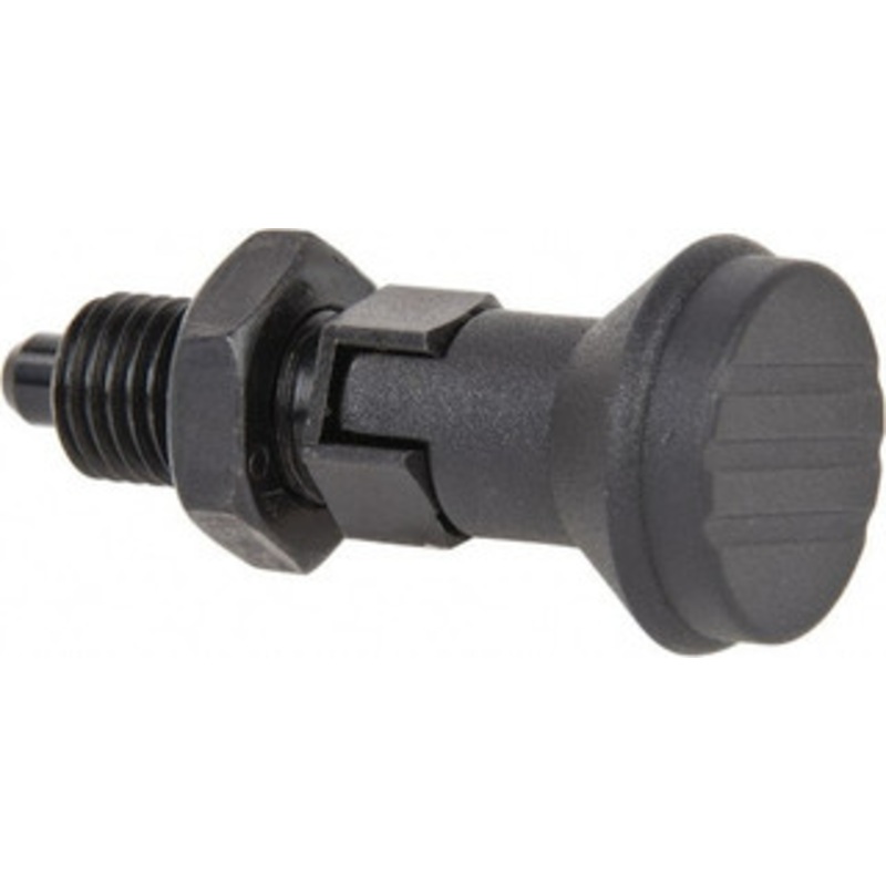Gibraltar M12x1.5, 17mm Thread Length, 6mm Plunger Diam, Lockout Knob Handle Indexing Plunger Plunger Style D, 20mm Body Length, 56mm OAL, Steel IPG-103-G – 87863049