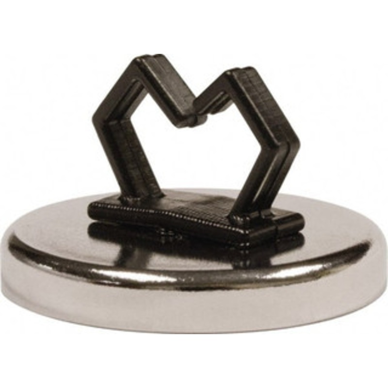 Mag-Mate 14 Lb Max Pull Force, 3/16 Overall Height, 1.24 Diam, Ceramic Cup Magnet Loop Style, 1 Clamp Opening, Chrome Plated MX1000CBL1 – 62798046