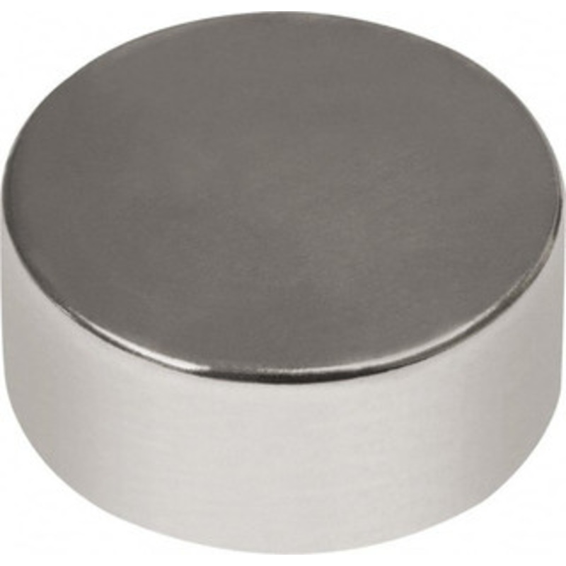 Mag-Mate 3/4 Diam x 3/8 High Neodymium Rare Earth Magnet 24 Lb Max Capacity, 180F Max, Nickel Plated NE7537NP42 – 39158639