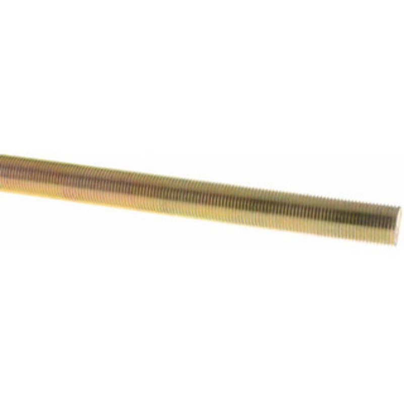 Value Collection 3/4-16 x 3 ft. Low Carbon Steel Threaded Rod Yellow Zinc Plated Finish, UNF 36921 – 52681251