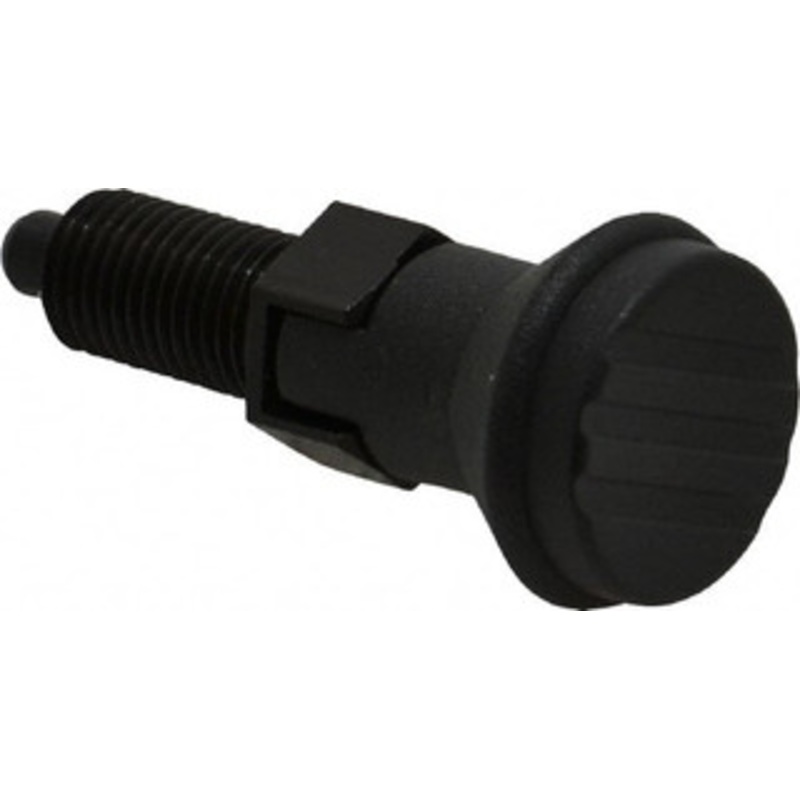 Gibraltar 3/8-24, 15mm Thread Length, 5mm Plunger Diam, Lockout Knob Handle Indexing Plunger Plunger Style C, 17mm Body Length, 47mm OAL, Steel IPG-108-G – 87863098