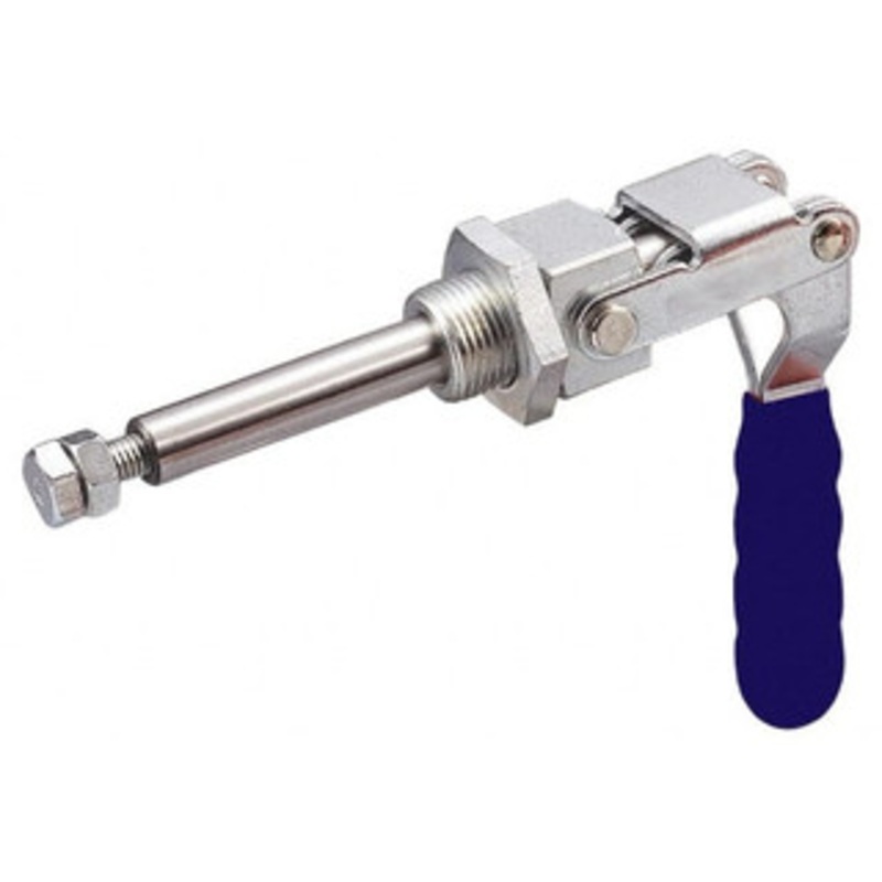 Gibraltar 700 Lb Load Capacity, Threaded Base, Carbon Steel, Standard Straight Line Action Clamp 0.63 Plunger Diam, Straight Handle GIB-PP-36224M – 84520410