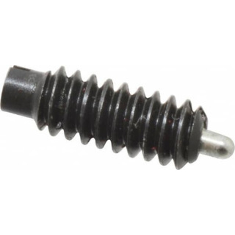 Jergens 6-32, 3/8 Thread Length, 1/16 Plunger Projection, Steel Threaded Spring Plunger 0.046 Max Plunger Diam, 3/8 Plunger Length, 0.5 Lb Init End Force, 1.5 Lb Final End Force 27101 – 82412016