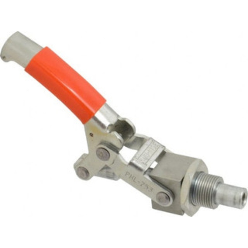Knu-Vise 750 Lb Load Capacity, Mounting Plate Base, Carbon Steel, Standard Straight Line Action Clamp 5/8 Plunger Diam, Straight Handle PHL-753 – 08106775