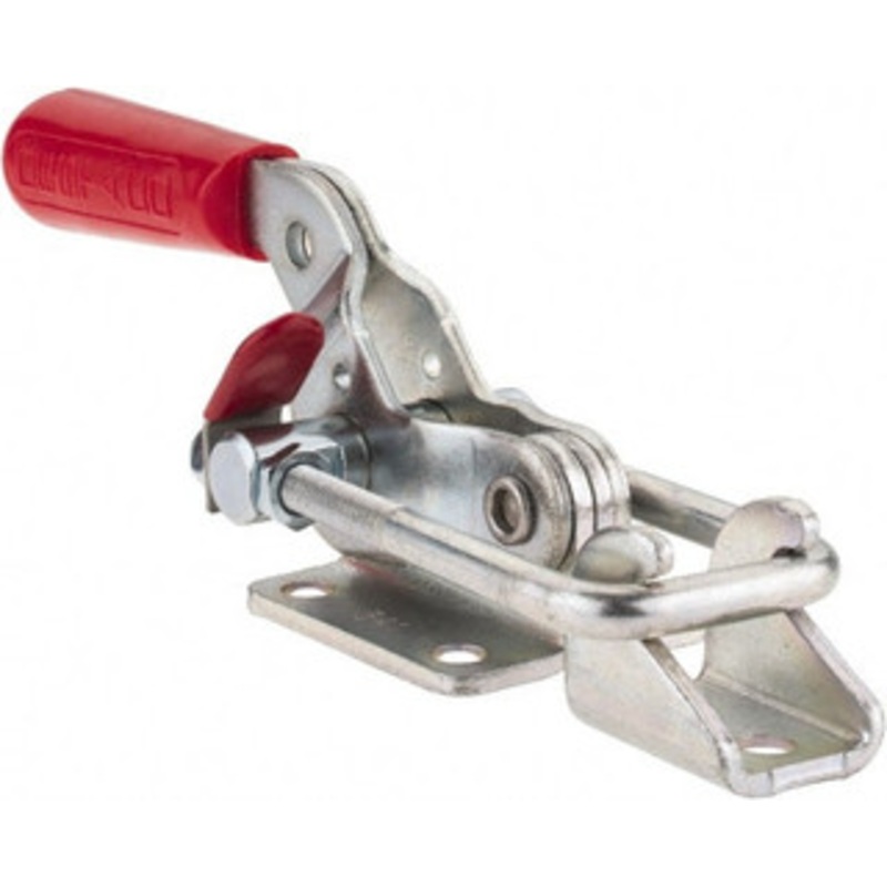 Destaco 2,000 Lb Capacity, Horizontal, U Hook, Flanged Base, Carbon Steel Pull Action Latch Clamp 2-1/2 Drawing Movement, 8.2 OAL, Threaded U Hook, Straight Handle 341 – 06966808