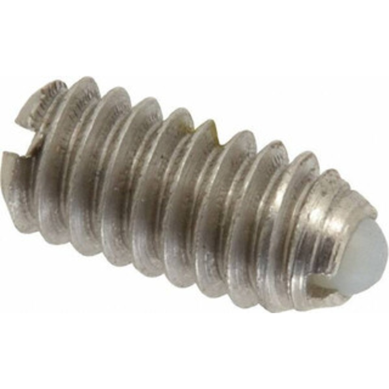 Gibraltar 1/4-20, 0.125 Ball Diam, 0.531 Body Length, 0.035 Max Ball Reach, Threaded Ball Plunger Stainless Steel Body, Nylon Ball, 3 Lb Initial End Force, 7 Lb Final End Force, Locking Element SSWN10-4B-PT-G – 06694558