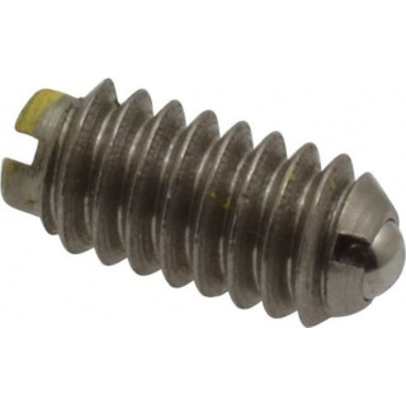 Gibraltar 1/4-20, 0.125 Ball Diam, 17/32 Body Length, 0.035 Max Ball Reach, Threaded Ball Plunger Stainless Steel Body, Stainless Steel Ball, 4 Lb Initial End Force, 12 Lb Final End Force, Locking Element 10106-G – 85508224