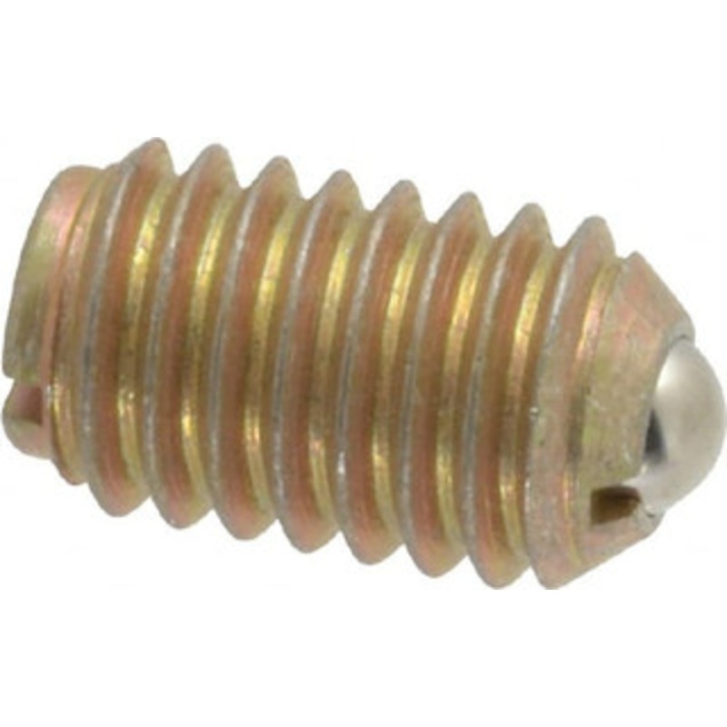Gibraltar 3/8-16, 0.187 Ball Diam, 5/8 Body Length, 0.048 Max Ball Reach, Threaded Ball Plunger Steel Body, Steel Ball, 6 Lb Initial End Force, 21 Lb Final End Force 10016P-G – 65219784