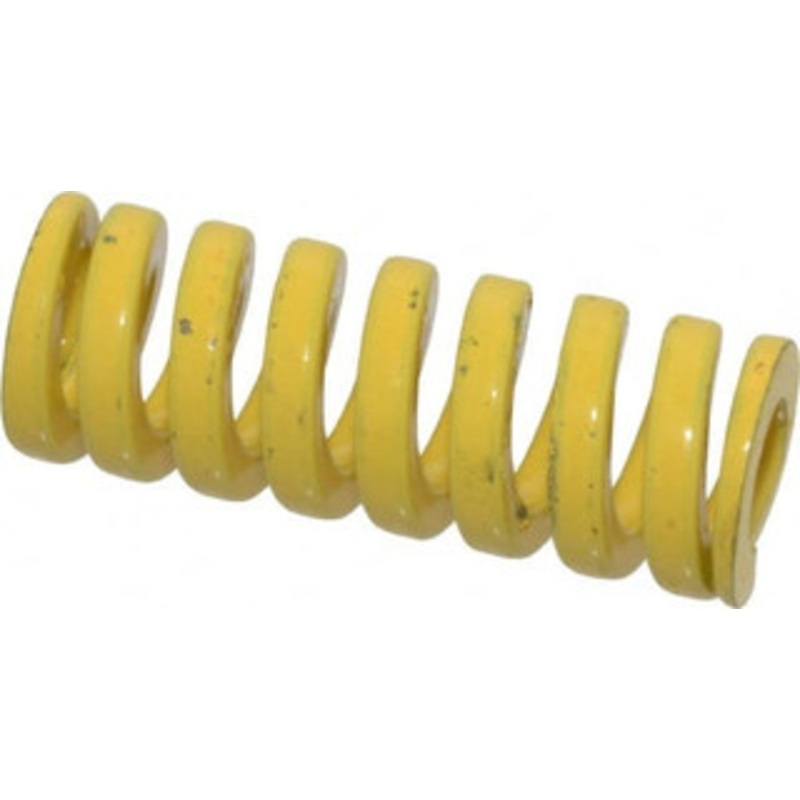 Danly 3/4 Hole Diam, 3/8 Rod Diam, 2 Free Length, Yellow Die Spring 79.7 Lb Max Deflection, 0.5 Max Deflection, Extra Heavy Duty, Chromium Vanadium Steel 9-1208-36 – 76016658