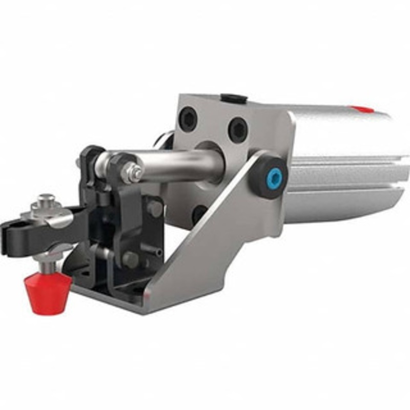 Destaco 200 Lb Inner Hold Capacity, Horiz Mount, Air Power Hold-Down Toggle Clamp G1/8 Port, 145 Max psi, 102 Bar Opening, 26.92mm Height Under Bar 802-UE – 42148734