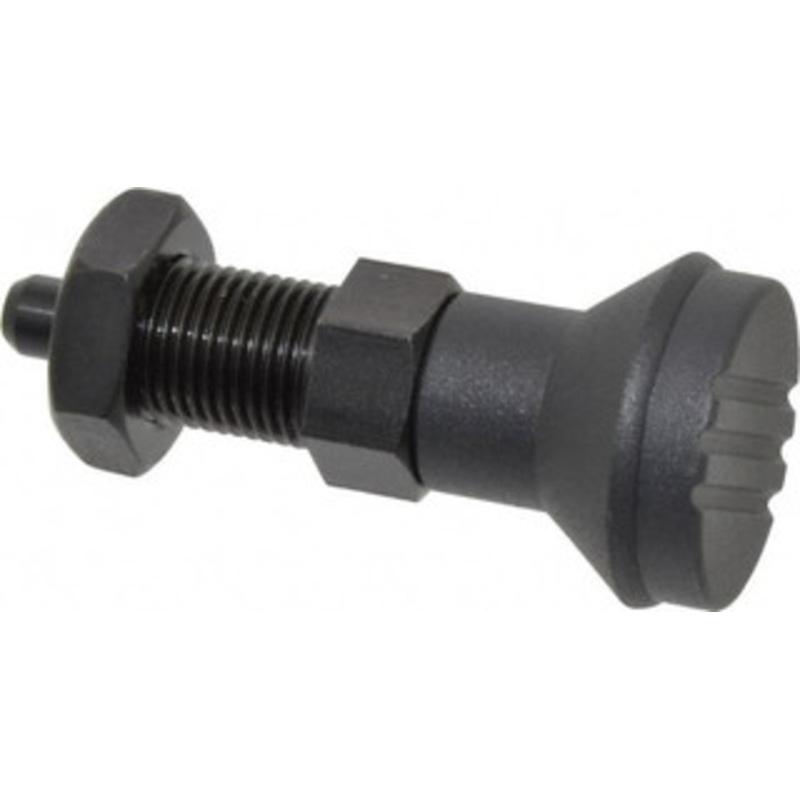 Gibraltar M16x1.5, 23mm Thread Length, 8mm Plunger Diam, Knob Handle Indexing Plunger Plunger Style B, 26mm Body Length, 74mm OAL, Steel IPG-117-G – 88074695