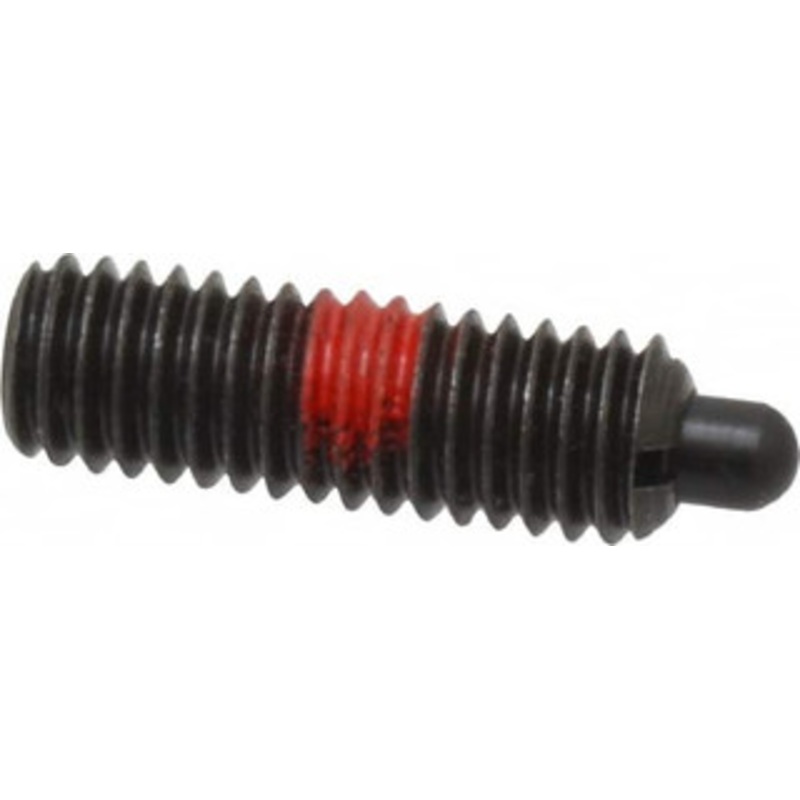 Jergens 3/8-16, 1-1/8 Thread Length, 3/16 Plunger Projection, Steel Threaded Spring Plunger 0.186 Max Plunger Diam, 1-1/8 Plunger Length, 5.5 Lb Init End Force, 14.5 Lb Final End Force, 3/16 Hex 26927 – 82410143