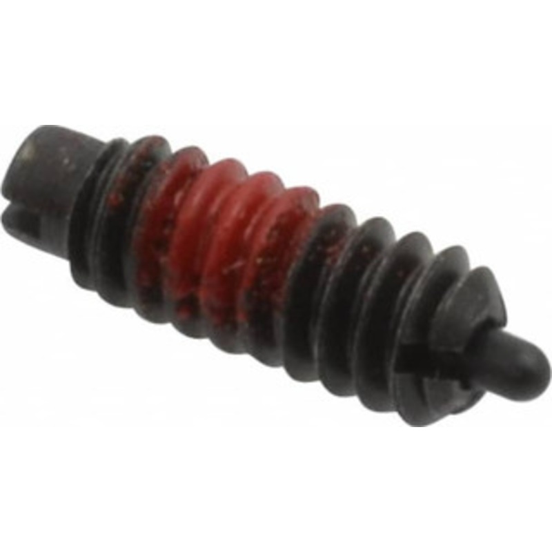Jergens 6-32, 3/8 Thread Length, 1/16 Plunger Projection, Steel Threaded Spring Plunger 0.046 Max Plunger Diam, 3/8 Plunger Length, 0.5 Lb Init End Force, 3.5 Lb Final End Force 26701 – 82412024