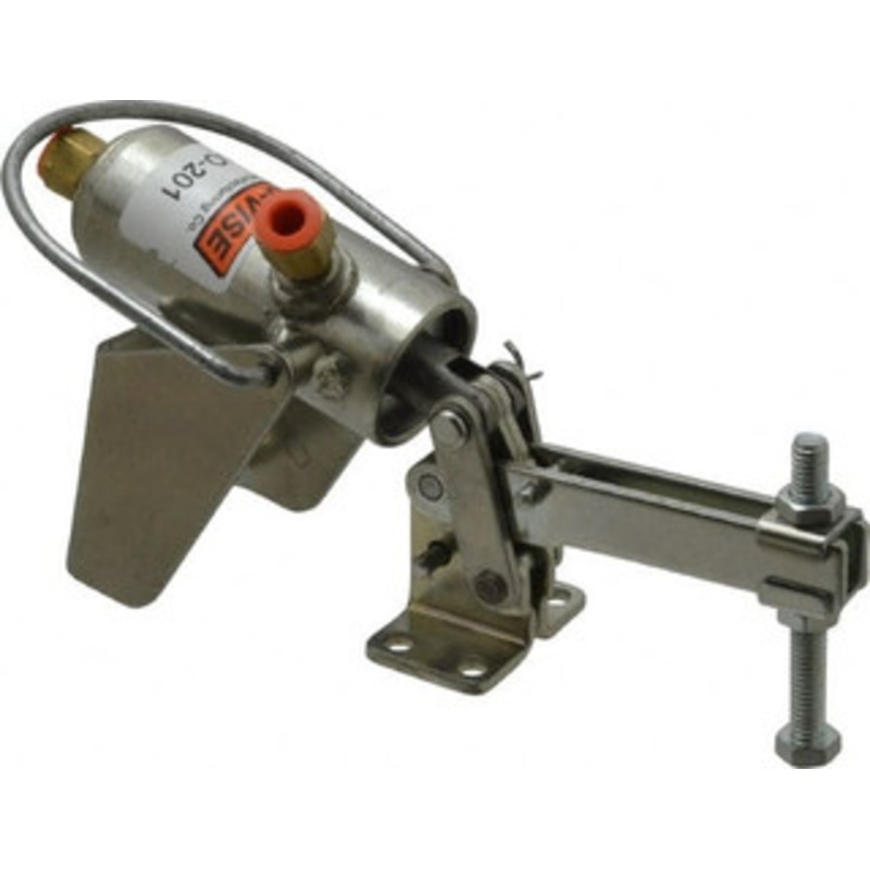 Knu-Vise 200 Lb Inner Hold Capacity, Horiz Mount, Air Power Hold-Down Toggle Clamp 1/8 NPTF Port, 110 Bar Opening, 1-3/8 Height Under Bar AO-201 – 08106536
