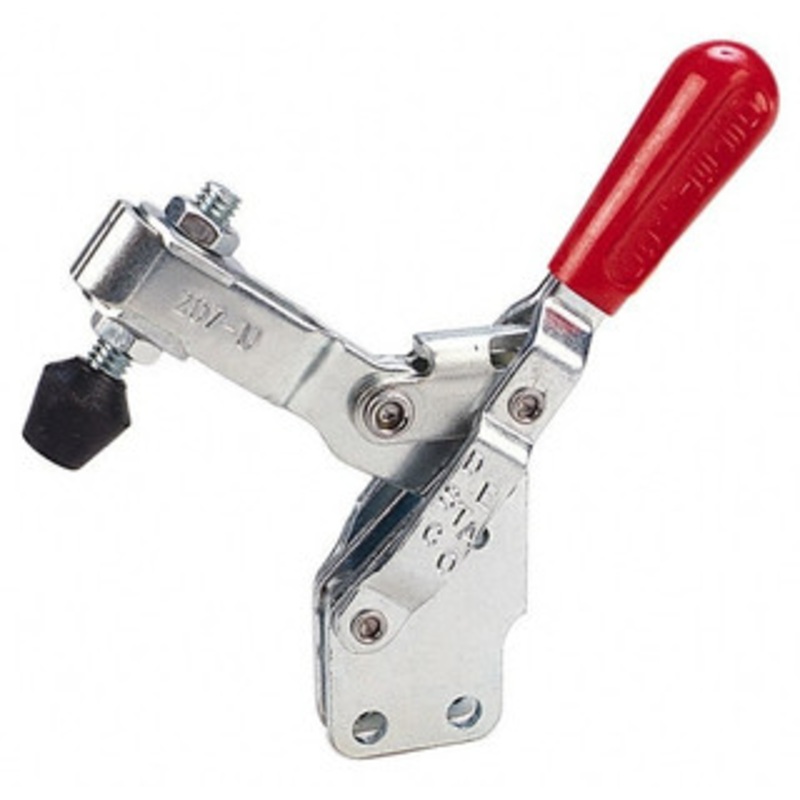 Destaco 375 Lb Holding Capacity, Vertical Handle, Manual Hold Down Toggle Clamp 57 Handle Movement, 99 Bar Opening, U-Bar, Straight Base, Electro-Plated Zinc, Carbon Steel 207-69 – 76988534