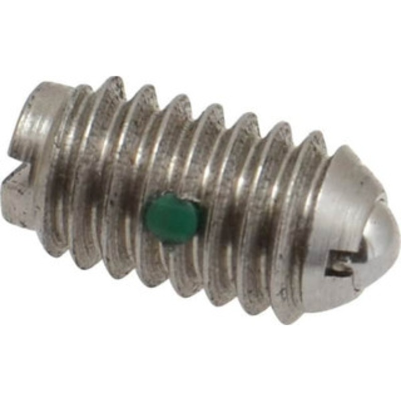 Gibraltar 5/16-18, 0.156 Ball Diam, 37/64 Body Length, 0.04 Max Ball Reach, Threaded Ball Plunger Stainless Steel Body, Stainless Steel Ball, 4 Lb Initial End Force, 9 Lb Final End Force, Locking Element 10108-G – 85508588