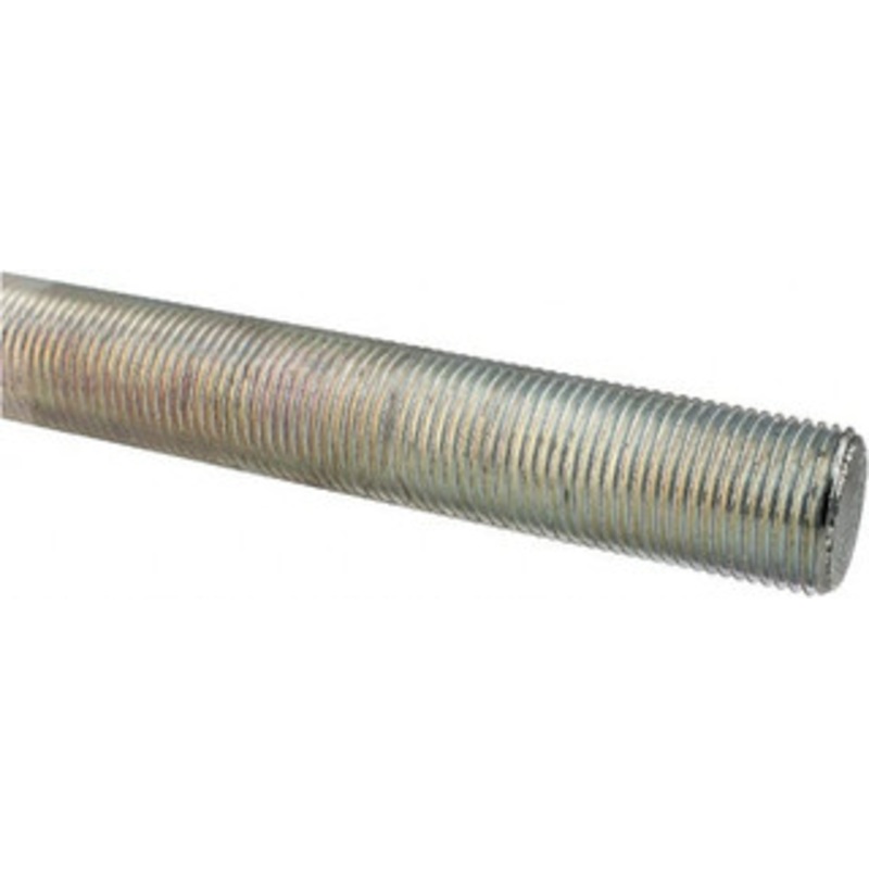 Made in USA 1-12 x 3 ft. Low Carbon Steel Threaded Rod Right Hand Thread, Zinc Plated Finish, UNF 20320 – 06057293