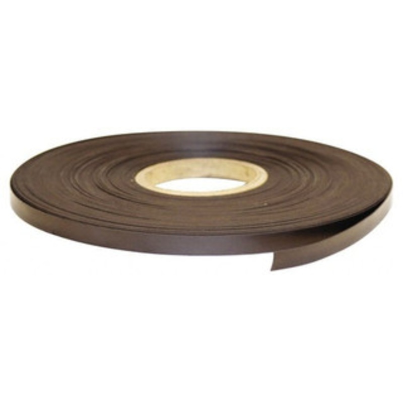 Mag-Mate 100 ft. Long x 1/2 Wide x 1/8 Thick Flexible Magnetic Strip 8 Lb Max Pull Force, 10 Linear Ft/Lb Magnetic Pull Force, Adhesive Back MRA120X0050X100 – 00265249