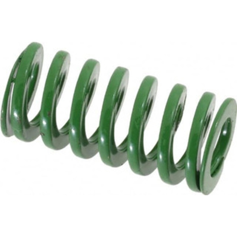 Danly 5/8 Hole Diam, 11/32 Rod Diam, 1-1/4 Free Length, Green Die Spring 13.4 Lb Max Deflection, 0.5 Max Deflection, Light Duty, Chromium Vanadium Steel 9-1005-11 – 76010420