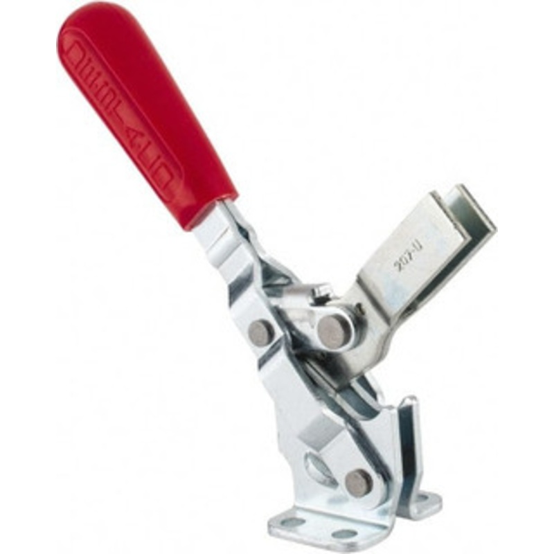 Destaco 375 Lb Holding Capacity, Vertical Handle, Manual Hold Down Toggle Clamp 57 Handle Movement, 99 Bar Opening, U-Bar, Flanged Base, Carbon Steel 207-U-L – 44003697