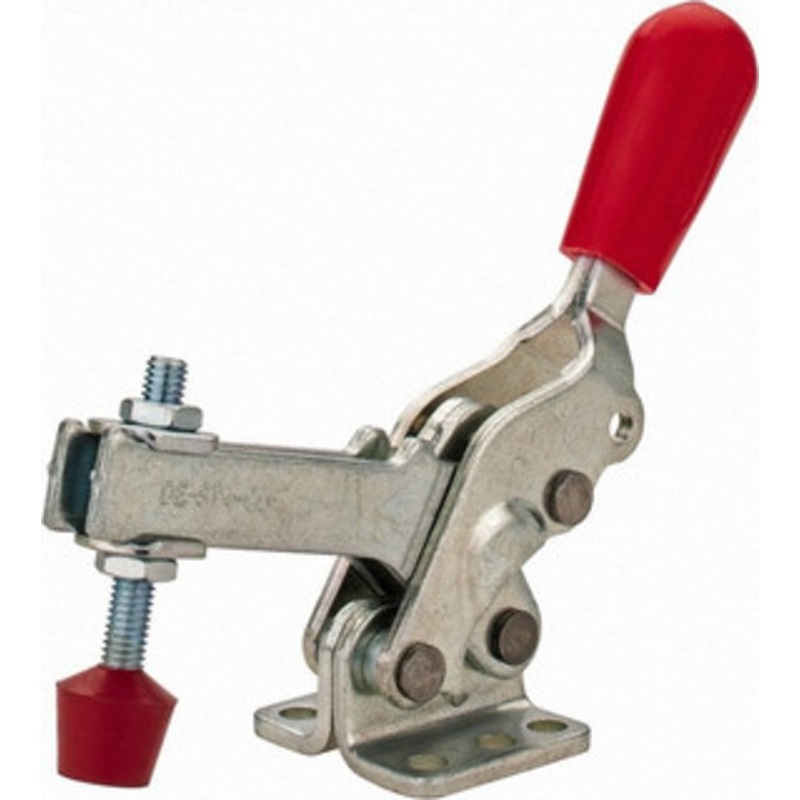 Destaco 600 Lb Holding Capacity, Vertical Handle, Manual Hold Down Toggle Clamp 66 Handle Movement, 75 Bar Opening, U-Bar, Flanged Base, Electro-Plated Zinc, Carbon Steel 2002-U – 62242979