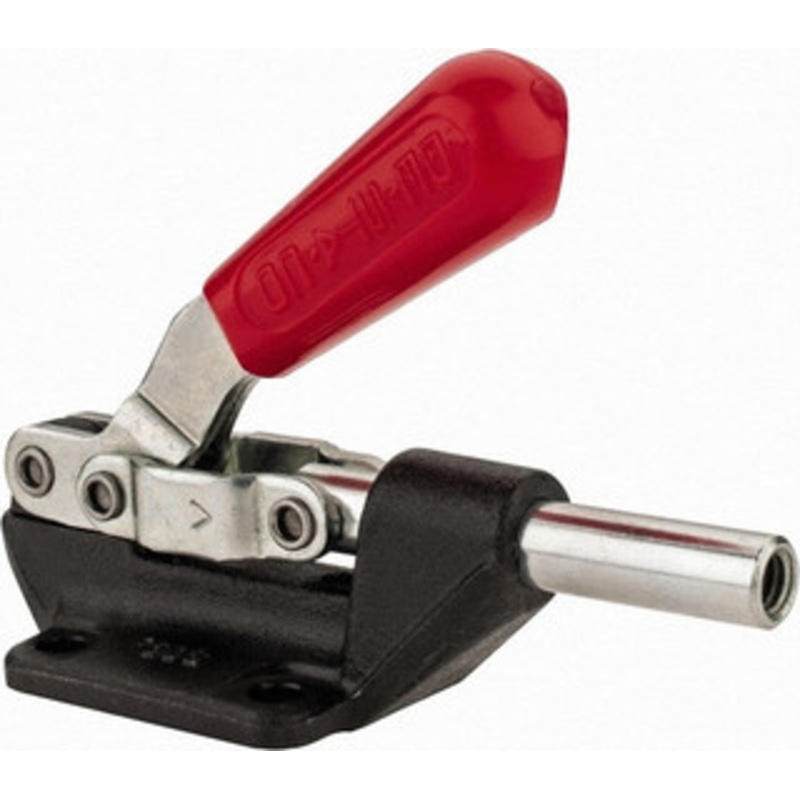 Destaco 600 Lb Load Capacity, Flanged Base, Carbon Steel, Standard Straight Line Action Clamp 4 Mounting Holes, 0.27 Mounting Hole Diam, 0.44 Plunger Diam, Straight Handle 603 – 06966303