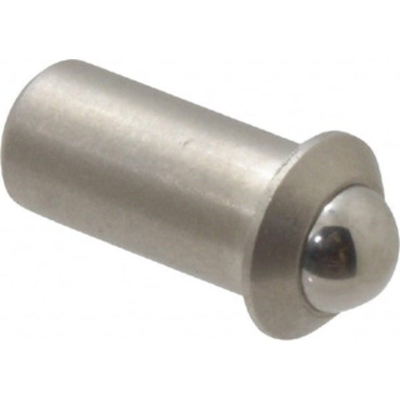 Gibraltar 0.394 Body Length x 3/16 Body Diam, 1 Lb Init to 2.5 Lb Final End Force, Stainless Steel Press Fit Ball Plunger 5/32 Ball Diam, 0.058 Max Ball Reach, 0.04 Flange Thickness SSWPF10-3BL-G – 59590679