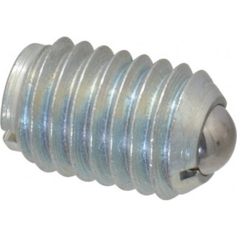 Gibraltar 1/2-13, 0.281 Ball Diam, 3/4 Body Length, 0.072 Max Ball Reach, Threaded Ball Plunger Steel Body, Steel Ball, 3 Lb Initial End Force, 6 Lb Final End Force, Locking Element 10017-G – 65219933