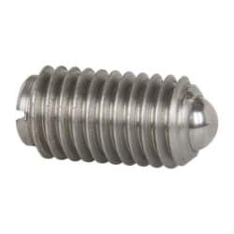 Gibraltar M10x1.5, 6mm Ball Diam, 19mm Body Length, 2mm Max Ball Reach, Threaded Ball Plunger Stainless Steel Body, Stainless Steel Ball, 1.8 Lb Initial End Force, 3.37 Lb Final End Force MSSW10-6BL-G – 06693634