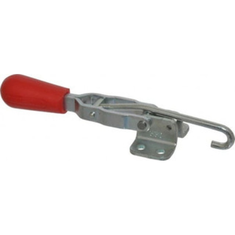 Destaco 200 Lb Capacity, Horizontal, J Hook, Flanged Base, Carbon Steel Pull Action Latch Clamp 2.35 Drawing Movement, 6.01 OAL, Straight Handle 330 – 06966741