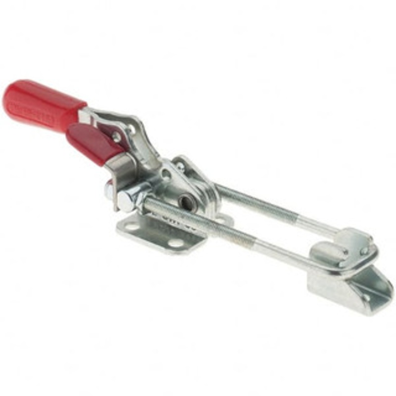 Destaco 359 Lb Capacity, Horizontal, U Hook, Flanged Base, Carbon Steel Pull Action Latch Clamp 1.18 Drawing Movement, 5.2323 OAL, Threaded U Hook, Straight Handle 323-M-25 – 48781306
