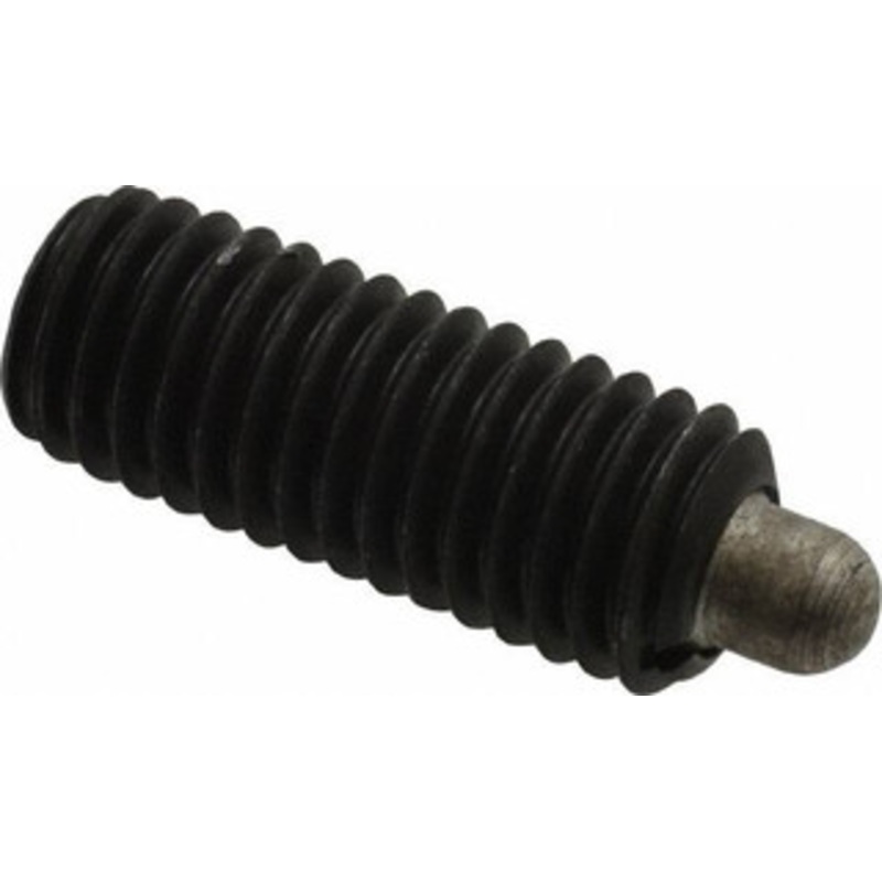 Jergens 1/2-13, 1-1/4 Thread Length, 1/4 Plunger Projection, Steel Threaded Spring Plunger 1/4 Max Plunger Diam, 1-1/4 Plunger Length, 2.7 Lb Init End Force, 9.3 Lb Final End Force, 1/4 Hex 27228 – 82411158