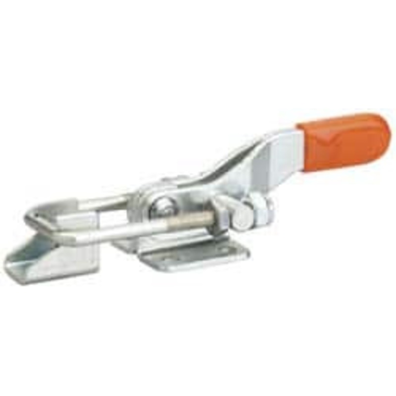 Knu-Vise 360 Lb Capacity, Horizontal, U Hook, Flanged Base, Carbon Steel Pull Action Latch Clamp 1.1 Drawing Movement, 3-5/16 OAL, Straight Handle PCU-360 – 05761184