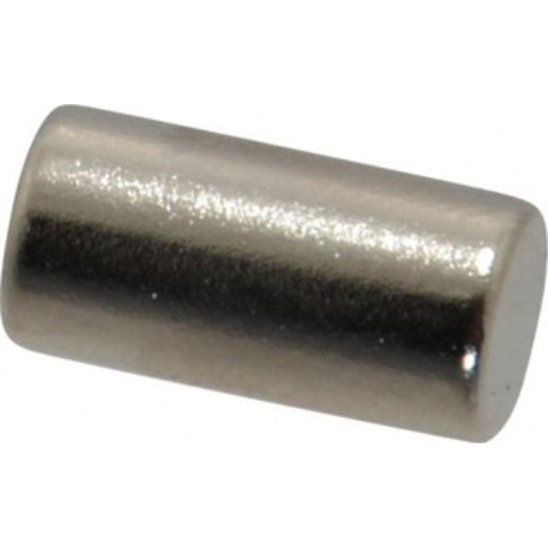 Mag-Mate 1/4 Diam x 1/2 High Neodymium Rare Earth Magnet 2.1 Lb Max Capacity, 200F Max, Nickel Plated NE2550NP35 – 71551790