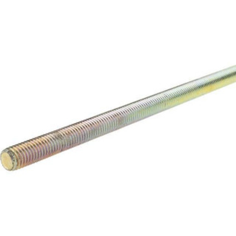 Value Collection 1/2-13 x 6 ft. Low Carbon Steel Threaded Rod Right Hand Thread, Yellow Zinc Plated Finish, UNC 36690 – 53525655