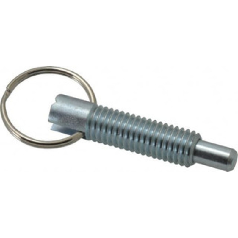 Vlier 1/2-13, 1.4 Thread Length, 5/16 Plunger Diam, 1/2 Plunger Projection, 2.5 Lb Init to 5 Lb Final End Force, Steel Locking Pull Ring Plunger 1.4 Len Under Head, 2 Body Len, 1.26 Ring Diam, 2 Plunger Len, 0.6 Head Height PR500 – 62124482