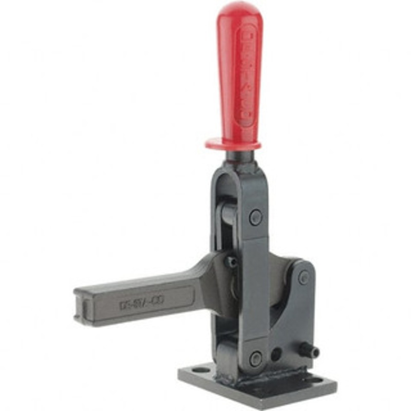 Destaco 2,749 Lb Holding Capacity, Vertical Handle, Manual Hold Down Toggle Clamp 74 Handle Movement, 147 Bar Opening, Solid Bar, Flanged Base, Oxide Finish, Forged Alloy Steel 5915 – 63545370