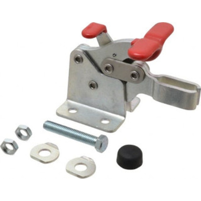 Destaco 750 Lb Holding Capacity, Horizontal Handle, Manual Hold Down Toggle Clamp 168 Handle Movement, 90 Bar Opening, U-Bar, Flanged Base, Electro-Plated Zinc, Carbon Steel 309-UR – 88153713