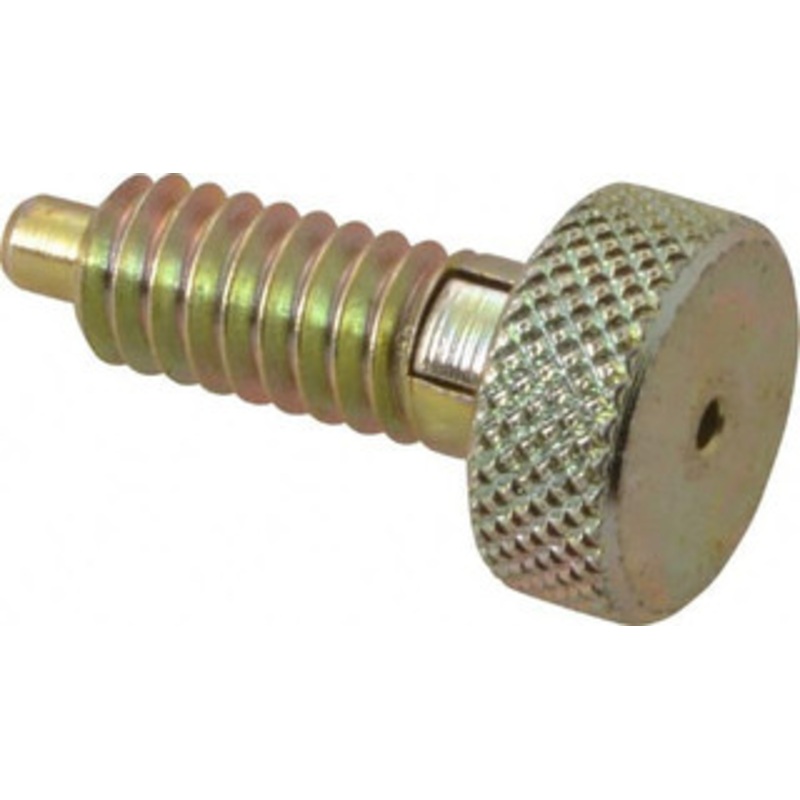 Gibraltar 1/4-20, 0.4 Thread Length, 0.123 Max Plunger Diam, 0.5 Lb Init to 2 Lb Final End Force, Locking Knob Handle Plunger Zinc Chromate Plated, Knurled Knob, 0.525 Body Length, 0.4 Length Under Head/Shoulder 54610XG – 04455820