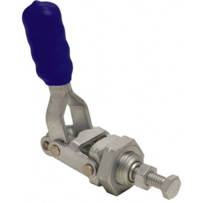 Gibraltar 200 Lb Load Capacity, Threaded Base, Carbon Steel, Standard Straight Line Action Clamp 0.38 Plunger Diam, Straight Handle GIB-PP-320-1M – 84520402