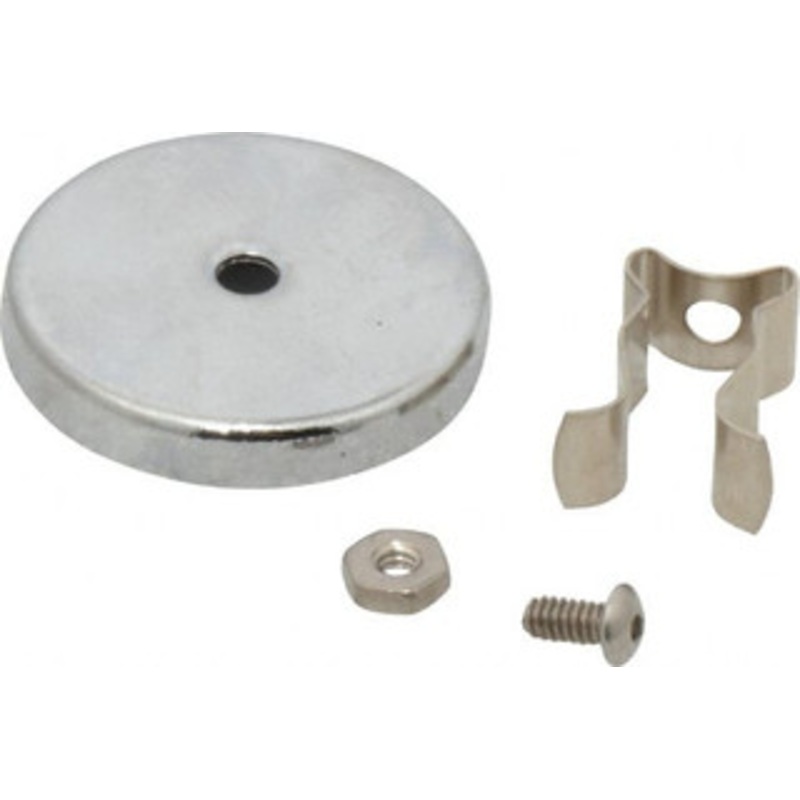 Mag-Mate 7 Lb Max Pull Force, 7/8 Overall Height, 1.24 Diam, Ceramic Cup Magnet Clamp Style, 3/8 Clamp Opening, Chrome Plated MX1000NP01 – 76627637