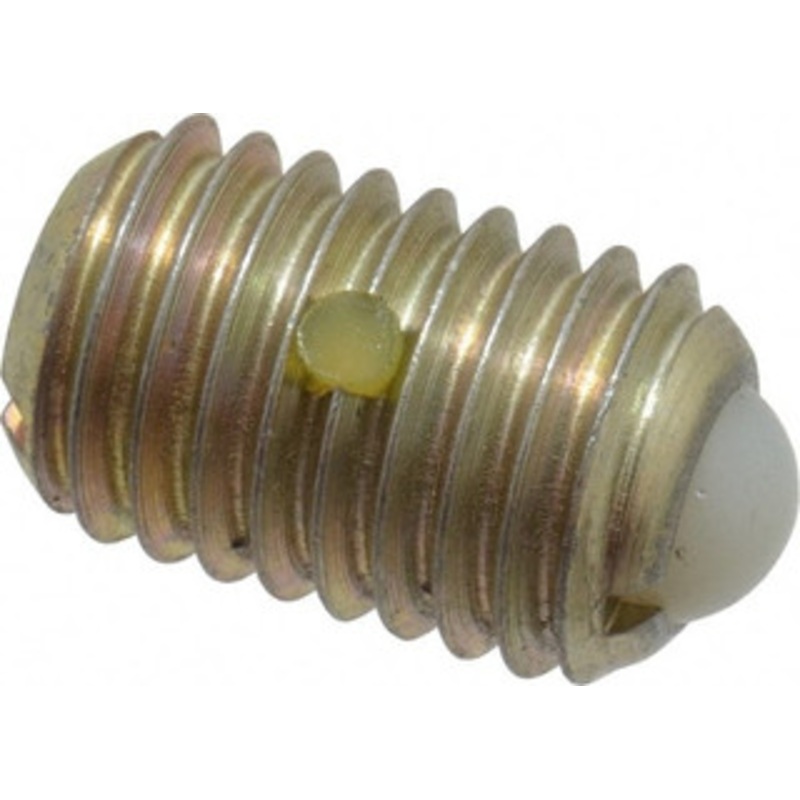 Gibraltar 5/8-11, 0.375 Ball Diam, 0.984 Body Length, 0.096 Max Ball Reach, Threaded Ball Plunger Steel Body, Nylon Ball, 7 Lb Initial End Force, 50 Lb Final End Force, Locking Element SWN10-10HYZ-PTG – 06693865