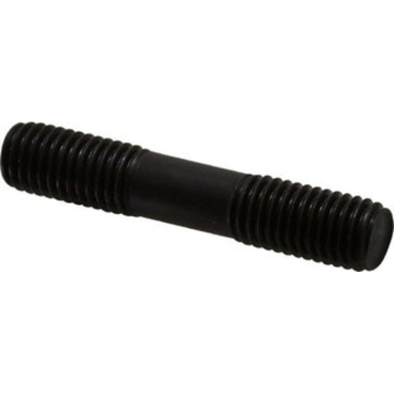 Gibraltar M12x1.75 65mm OAL Equal Double Threaded Stud Alloy Steel, Black Oxide Finish, 20mm Equal Thread Length, Metric 60502G – 74365701